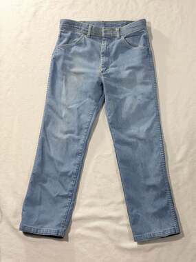 Vintage Mens Wrangler Jeans 31” x 27” Light Wash